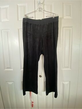 Lane Bryant Black Velour Lounge Pants